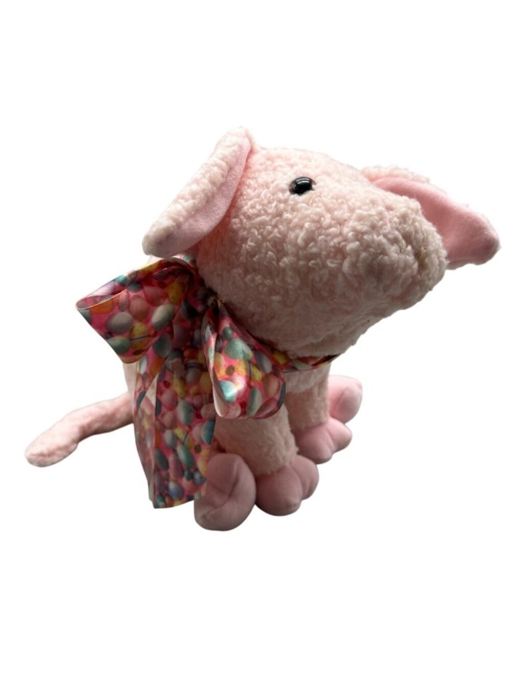 Pink Plush Pig Stuffed Animal Scarf Hallmark 12" soft Easter plush animal READ